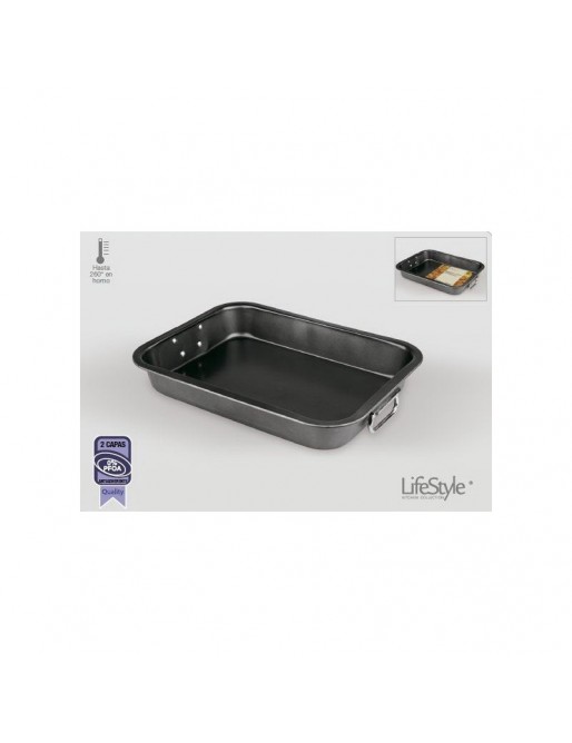 Bandeja antiadherente Asas plegables 39x29x6 cm