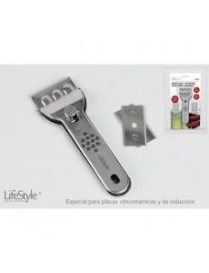 Rasca vidrios inox 2 cuchillas