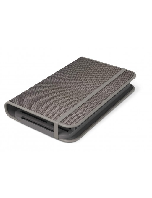 Escurreplatos y escurridor de microfibra (plegable, ahorra espacio y es fácil de guardar, 60 x 45 cm), color gris oscuro