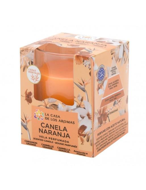 Vaso Vela Perfumada Canela Naranja 140g