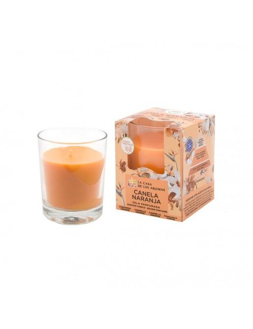 Vaso Vela Perfumada Canela Naranja 140g