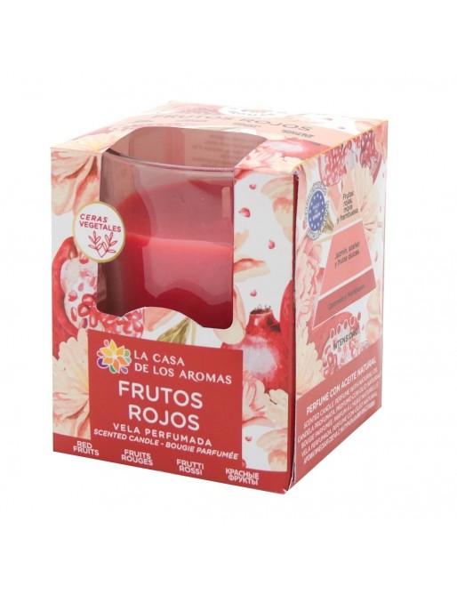 Vaso Vela Perfumada Frutos Rojos 140g
