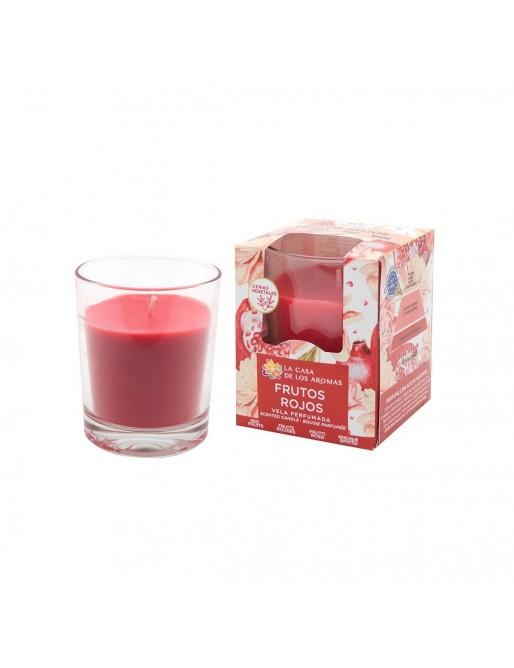 Vaso Vela Perfumada Frutos Rojos 140g