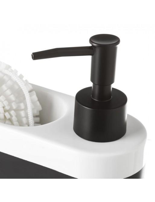 Dispensador cerámica blanco negro 16 x 6 x 14 cm