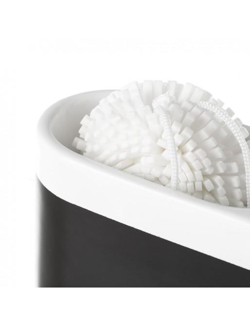 Dispensador cerámica blanco negro 16 x 6 x 14 cm