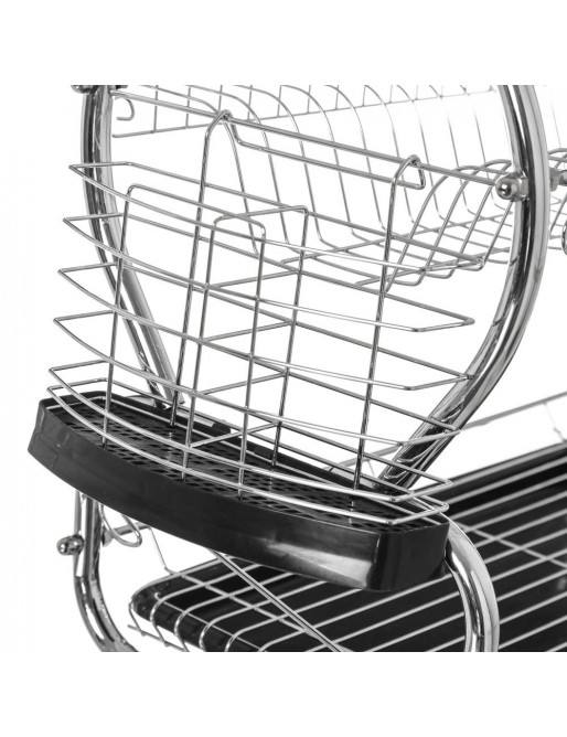 Escurreplatos 2 alturas hierro cromado 56,50 x 25 x 38 cm