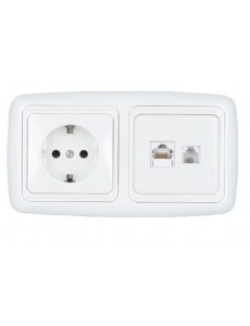 BASE SCHUKO+TOMAS RJ11 RJ45...