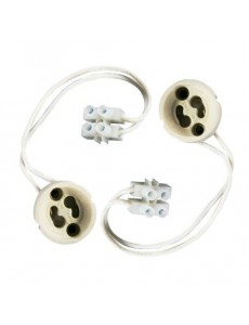 PORTALAMPARA GU10 CERAMICA X2