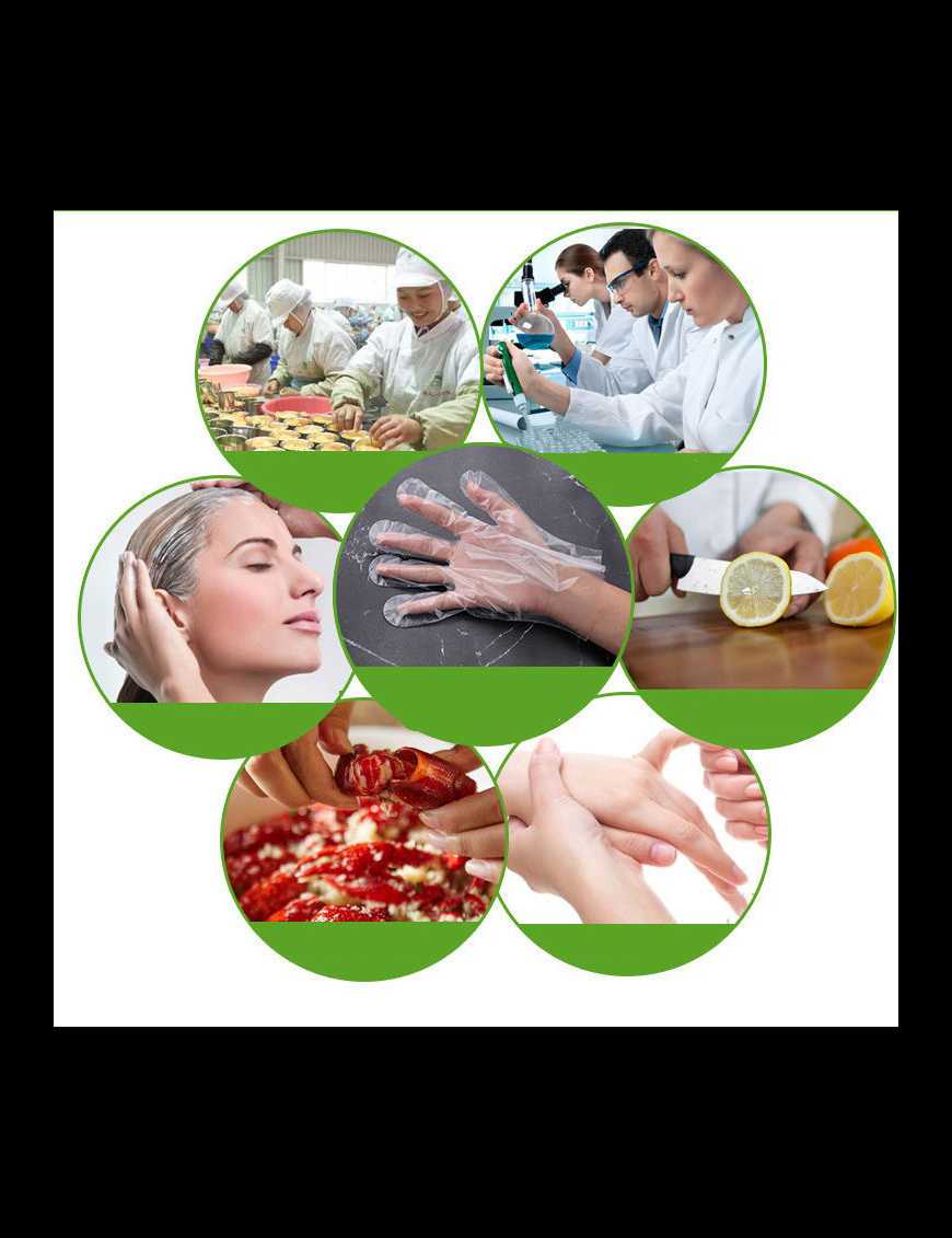 Guantes Desechables de plástico...