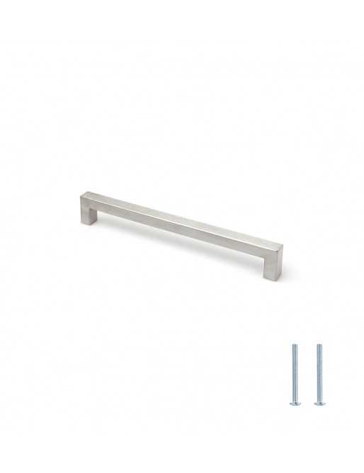 Tiradores y pomos para cajones (ACABADO EN INOX MATE, 192MM)