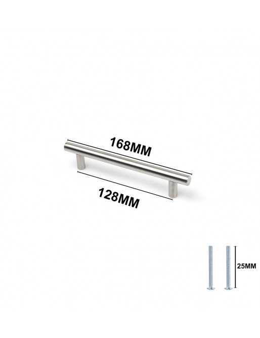 Tiradores y pomos para cajones (ACABADO EN INOX MATE, 128MM-2)