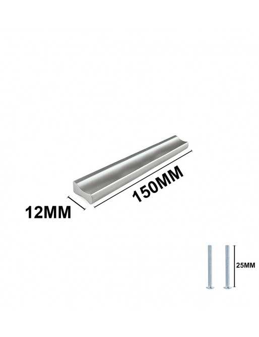 Tiradores y pomos para cajones (ACABADO EN ANODIZADO MATE, 128MM-1)