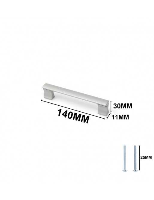 Tiradores y pomos para cajones (ACABADO EN ANODIZADO MATE, 128MM-3)