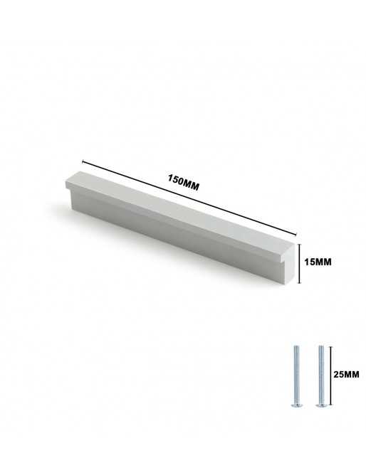 Tiradores y pomos para cajones (ACABADO EN ANODIZADO MATE, 128MM-5)