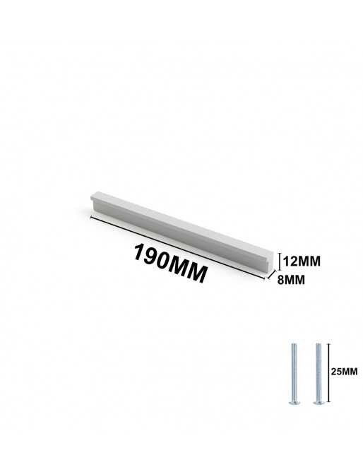 Tiradores y pomos para cajones (ACABADO EN ANODIZADO MATE, 160MM-1)