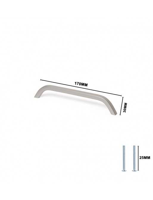 Tiradores y pomos para cajones (ACABADO EN ANODIZADO MATE, 160MM-2)