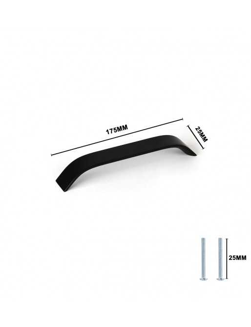 Tiradores y pomos para cajones (ACABADO EN NEGRO, 160MM)