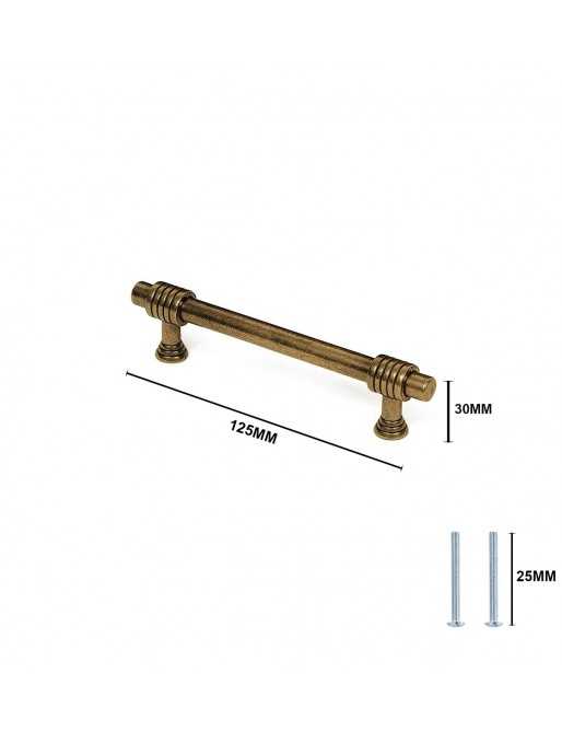 Tiradores y pomos para cajones (ACABADO EN CUERO VIEJO, 96MM-2)