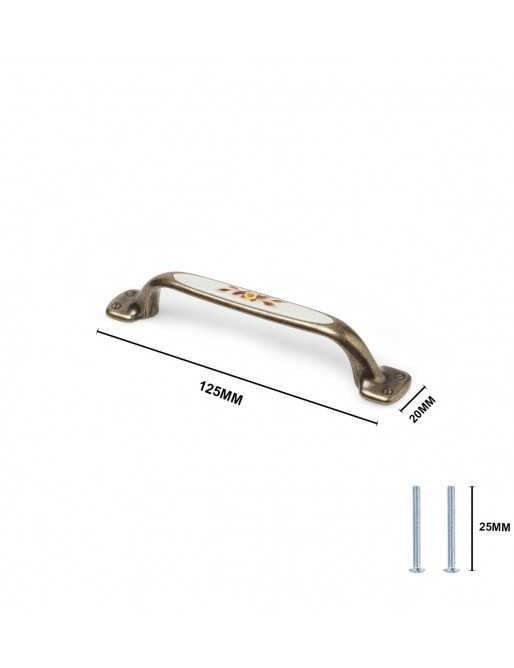 Tiradores y pomos para cajones (ACABADO EN CUERO VIEJO, 96MM-4)