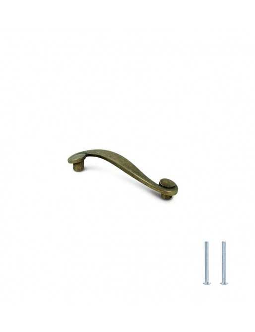 Tiradores y pomos para cajones (ACABADO EN CUERO VIEJO, 96MM-6)