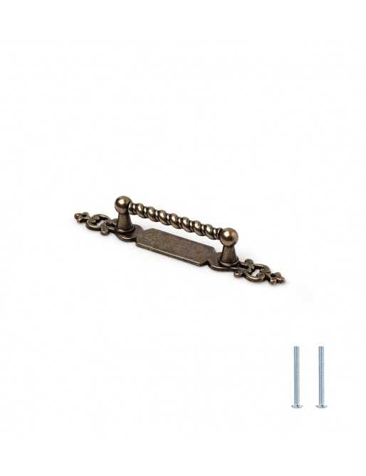 Tiradores y pomos para cajones (ACABADO EN CUERO VIEJO, 65MM-2)