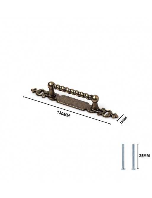 Tiradores y pomos para cajones (ACABADO EN CUERO VIEJO, 65MM-2)