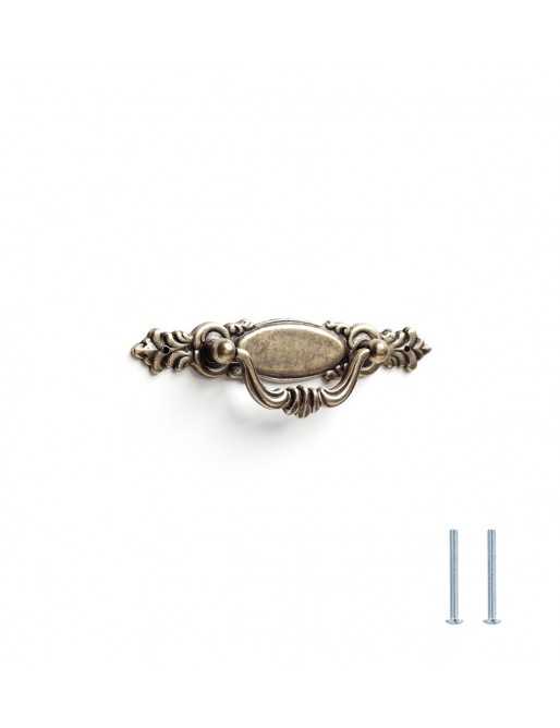 Tiradores y pomos para cajones (ACABADO EN CUERO VIEJO, 64MM-1)