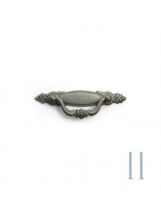 Tiradores y pomos para cajones (ACABADO EN CUERO VIEJO, 64MM-2)