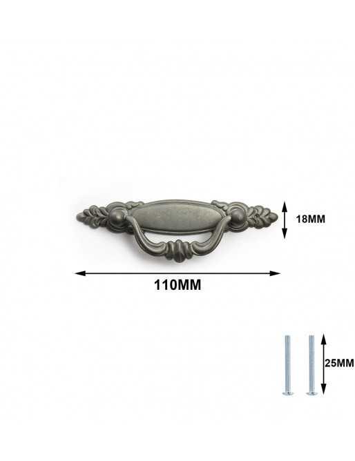 Tiradores y pomos para cajones (ACABADO EN CUERO VIEJO, 64MM-2)