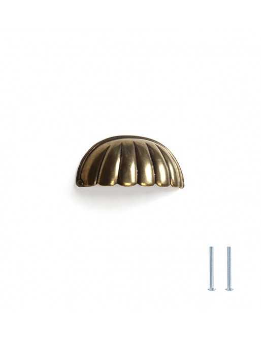 Tiradores y pomos para cajones (ACABADO EN CUERO VIEJO, 64MM-4)