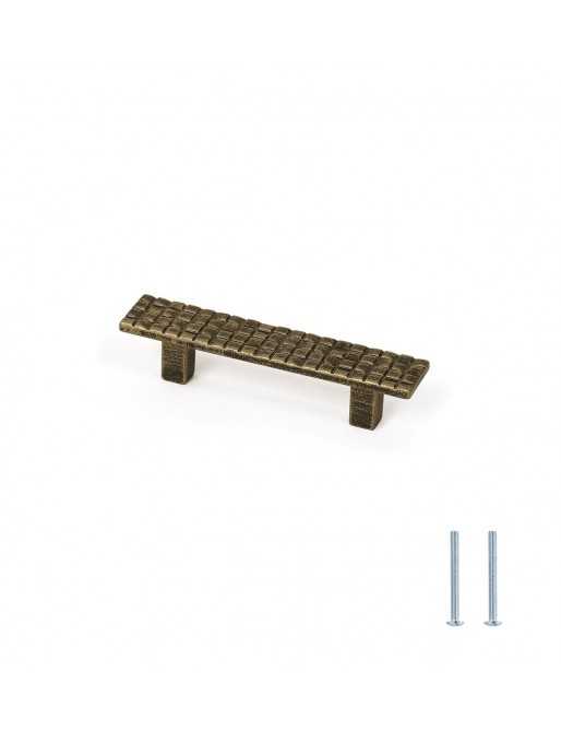 Tiradores y pomos para cajones (ACABADO EN CUERO VIEJO, 64MM-6)