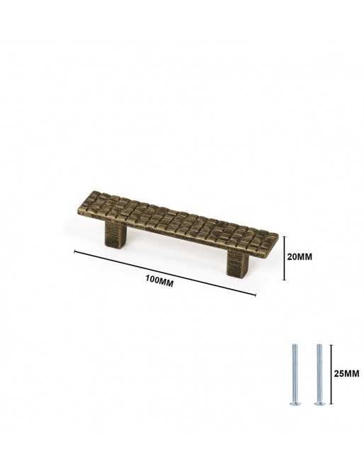Tiradores y pomos para cajones (ACABADO EN CUERO VIEJO, 64MM-6)