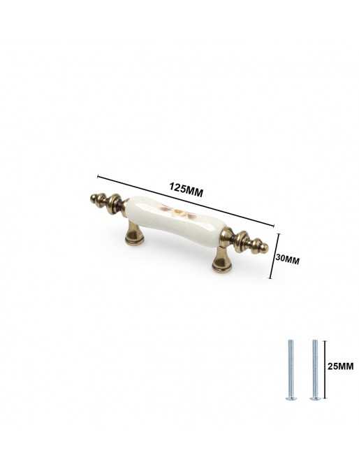 Tiradores y pomos para cajones (ACABADO EN CUERO VIEJO, 64MM-8)