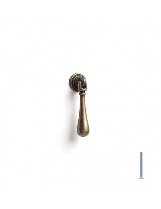 Tiradores y pomos para cajones (ACABADO EN CUERO VIEJO, 60MM)