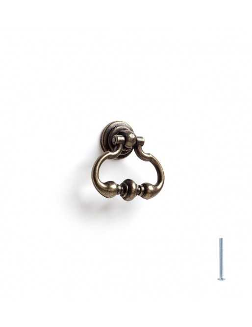 Tiradores y pomos para cajones (ACABADO EN CUERO VIEJO, 46MM)