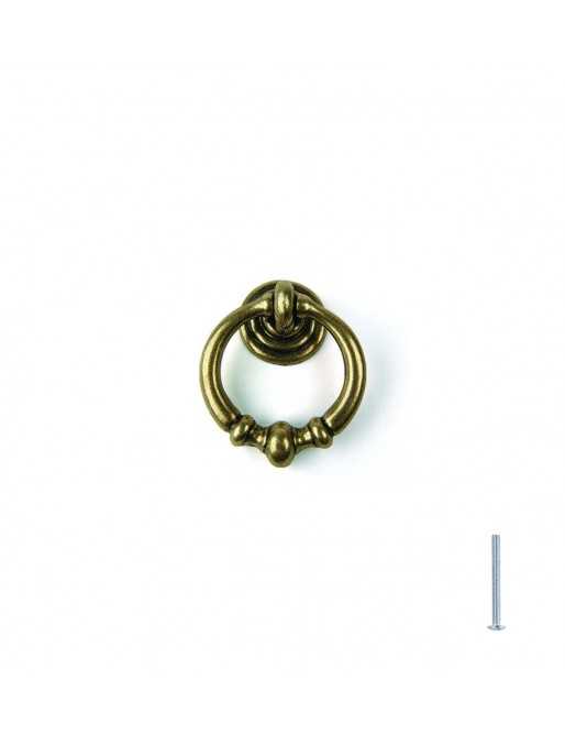 Tiradores y pomos para cajones (ACABADO EN CUERO VIEJO, 35MM-2)