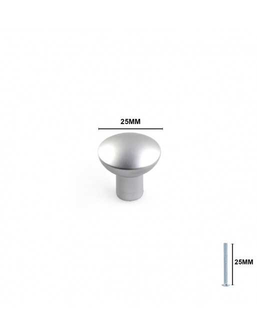 Tiradores y pomos para cajones (ACABADO EN ANODIZADO MATE, 25MM)