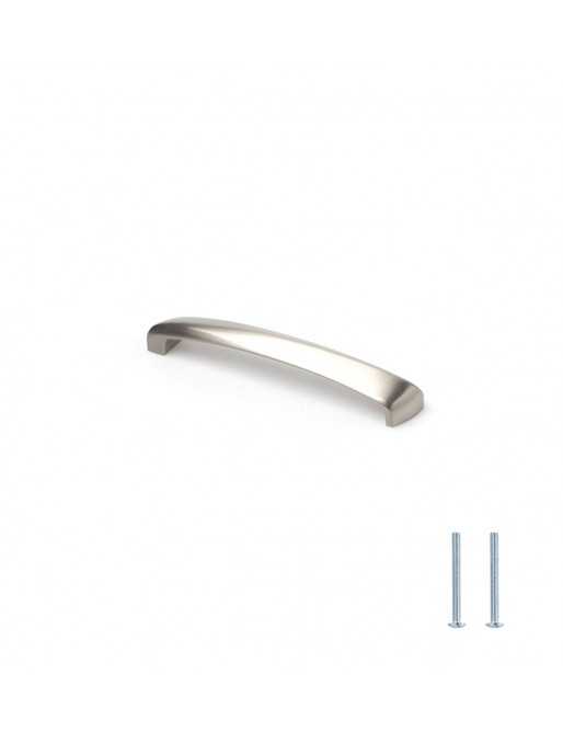 Tiradores y pomos para cajones (ACABADO EN NÍQUEL SATINADO, 128MM-4)
