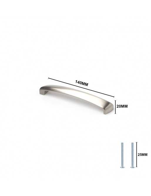 Tiradores y pomos para cajones (ACABADO EN NÍQUEL SATINADO, 128MM-4)