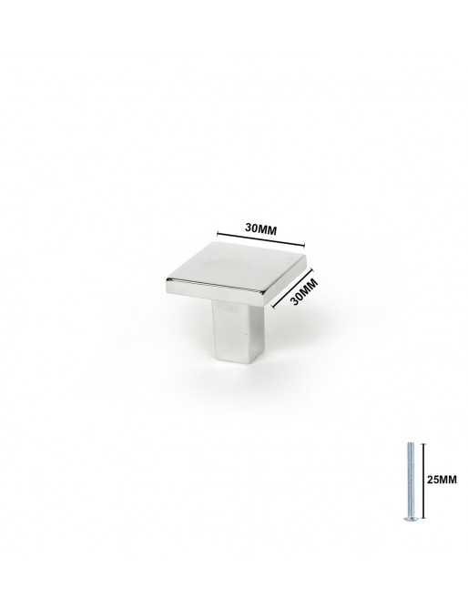 Tiradores y pomos para cajones (ACABADO EN CROMO MATE, 30MM)