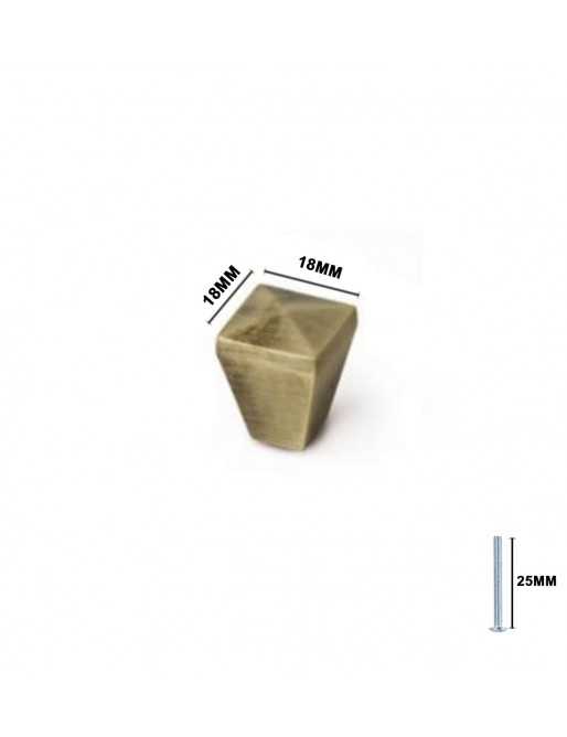 Tiradores y pomos para cajones (ACABADO EN CUERO SATINADO, 18MM)