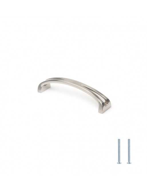 Tiradores y pomos para cajones (ACABADO EN NÍQUEL SATINADO, 128MM-7)