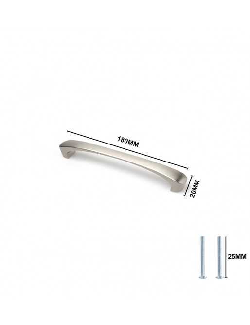 Tiradores y pomos para cajones (ACABADO EN NÍQUEL SATINADO, 160MM)