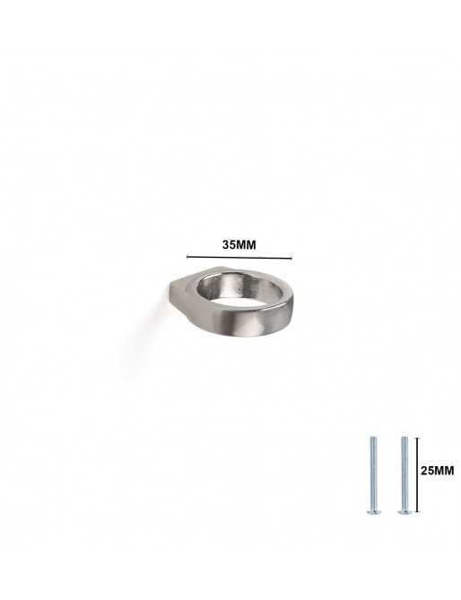 Tiradores y pomos para cajones (ACABADO EN NÍQUEL SATINADO, 16MM)