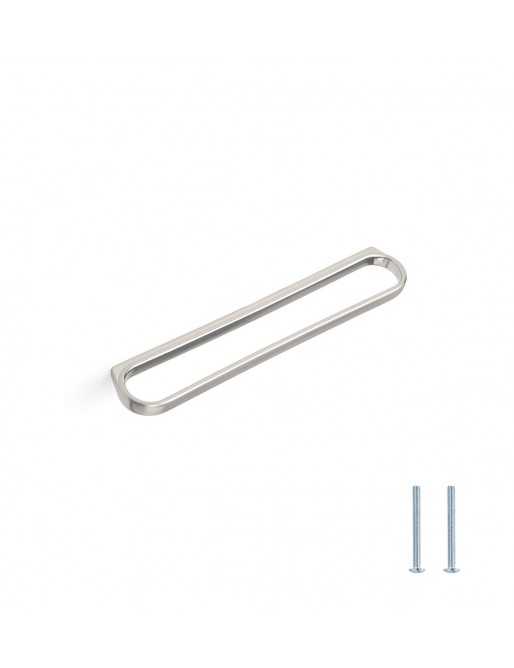 Tiradores y pomos para cajones (ACABADO EN NÍQUEL SATINADO, 192MM)