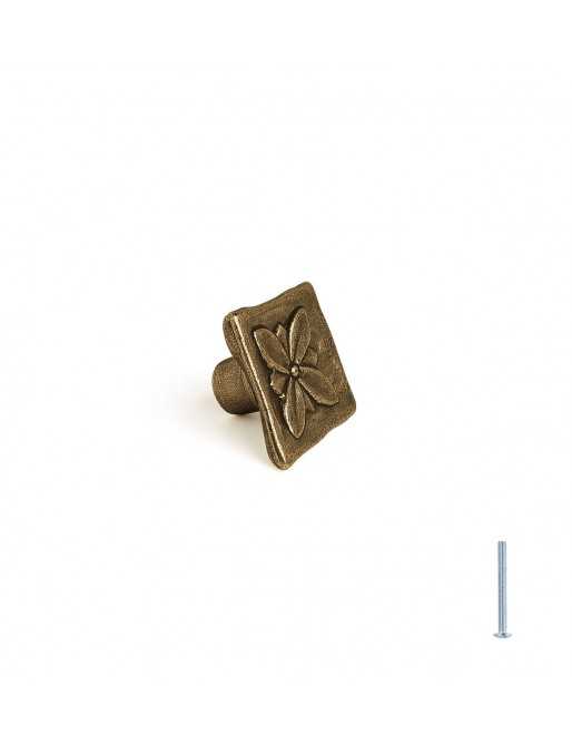 Tiradores y pomos para cajones (ACABADO EN CUERO VIEJO, 33MM-2)