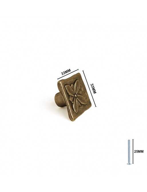 Tiradores y pomos para cajones (ACABADO EN CUERO VIEJO, 33MM-2)