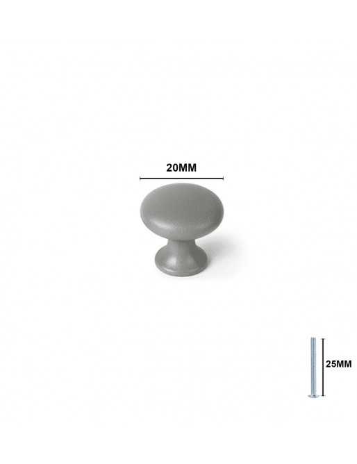 Tiradores y pomos para cajones (ACABADO EN PLATA VIEJA, 20MM)