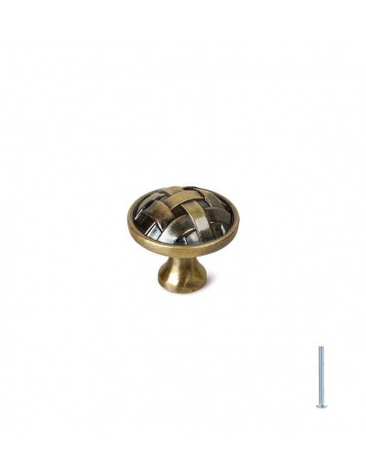 Tiradores y pomos para cajones (ACABADO EN CUERO SATINADO, 34MM)