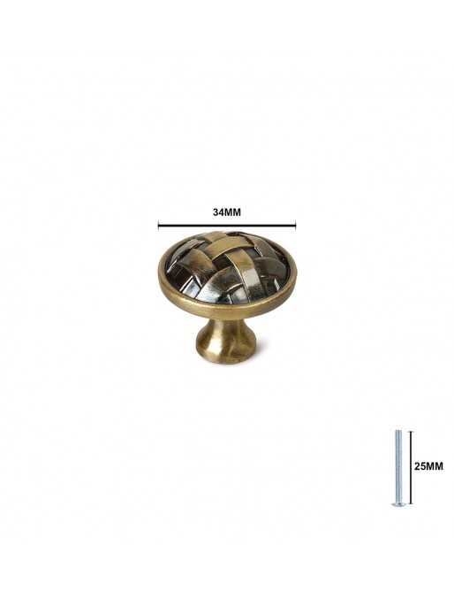 Tiradores y pomos para cajones (ACABADO EN CUERO SATINADO, 34MM)